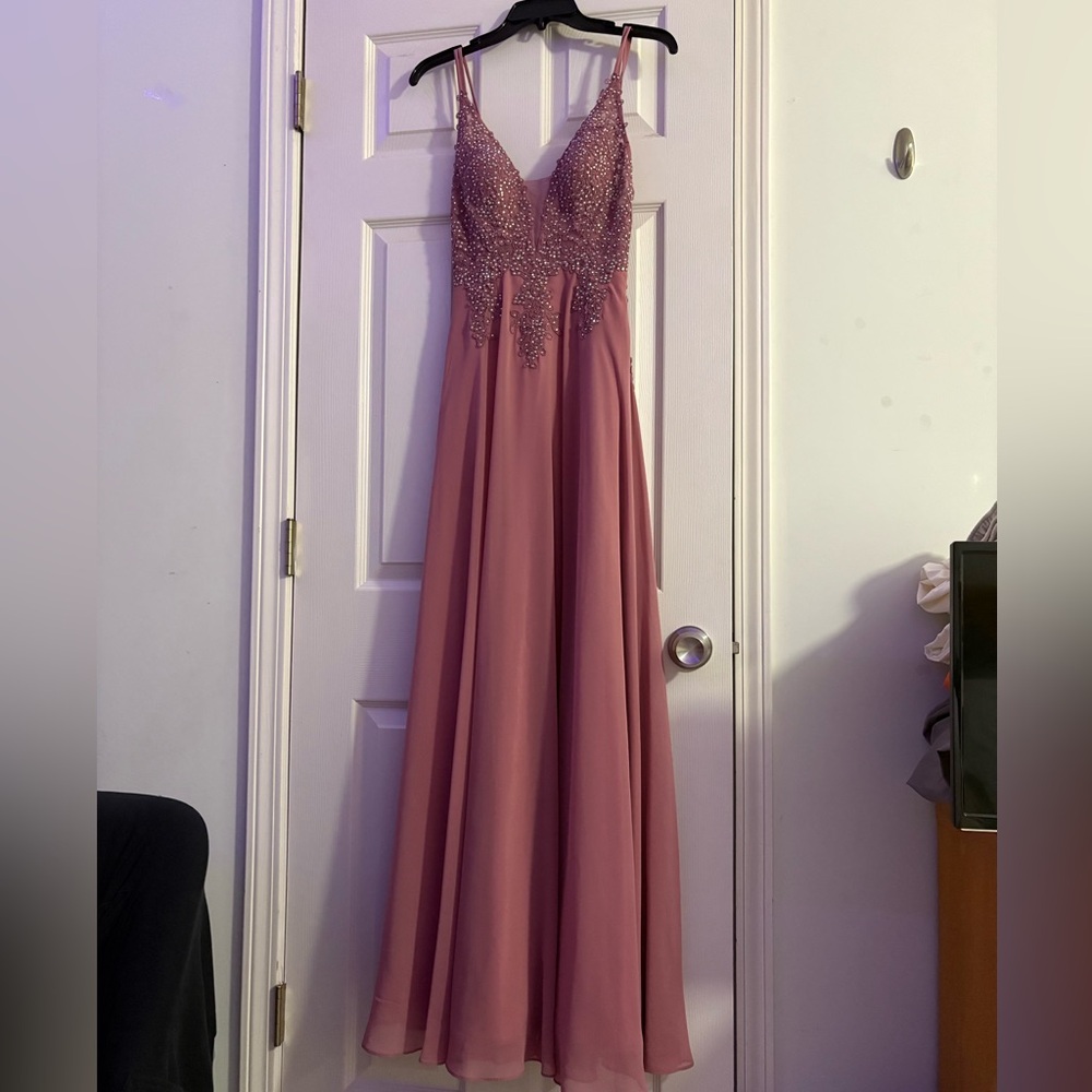 Blondie Nites Mauve Prom Dress